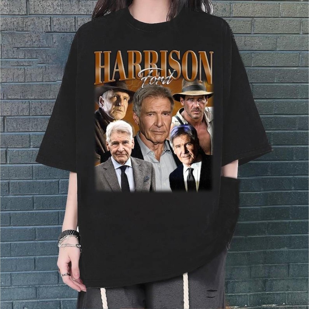 Harrison Ford Shirt, 90s Black T-Shirt